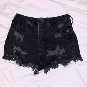 High Waisted Denim Mom Shorts
